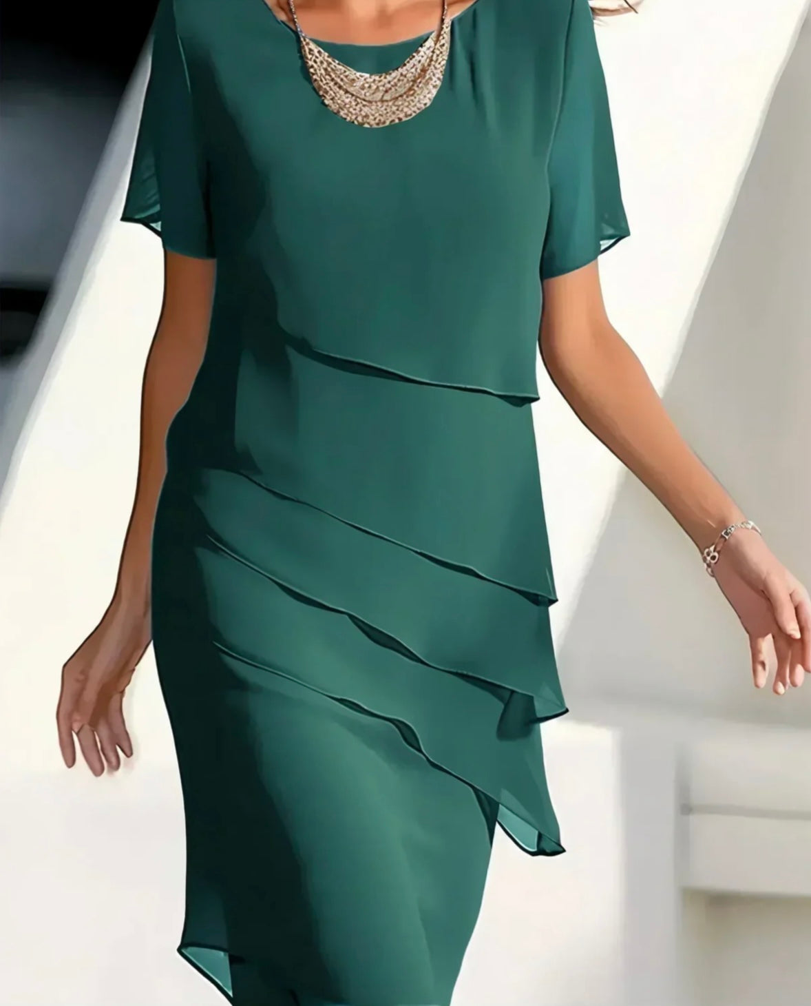 Lorena | Vestido de lujo con capas