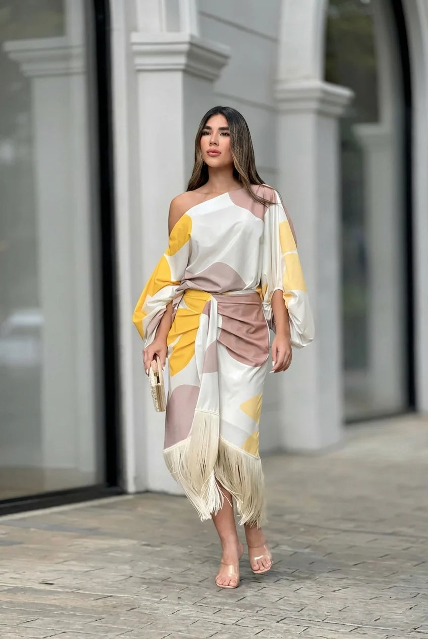 Daniela|Conjunto de dos piezas con flecos.