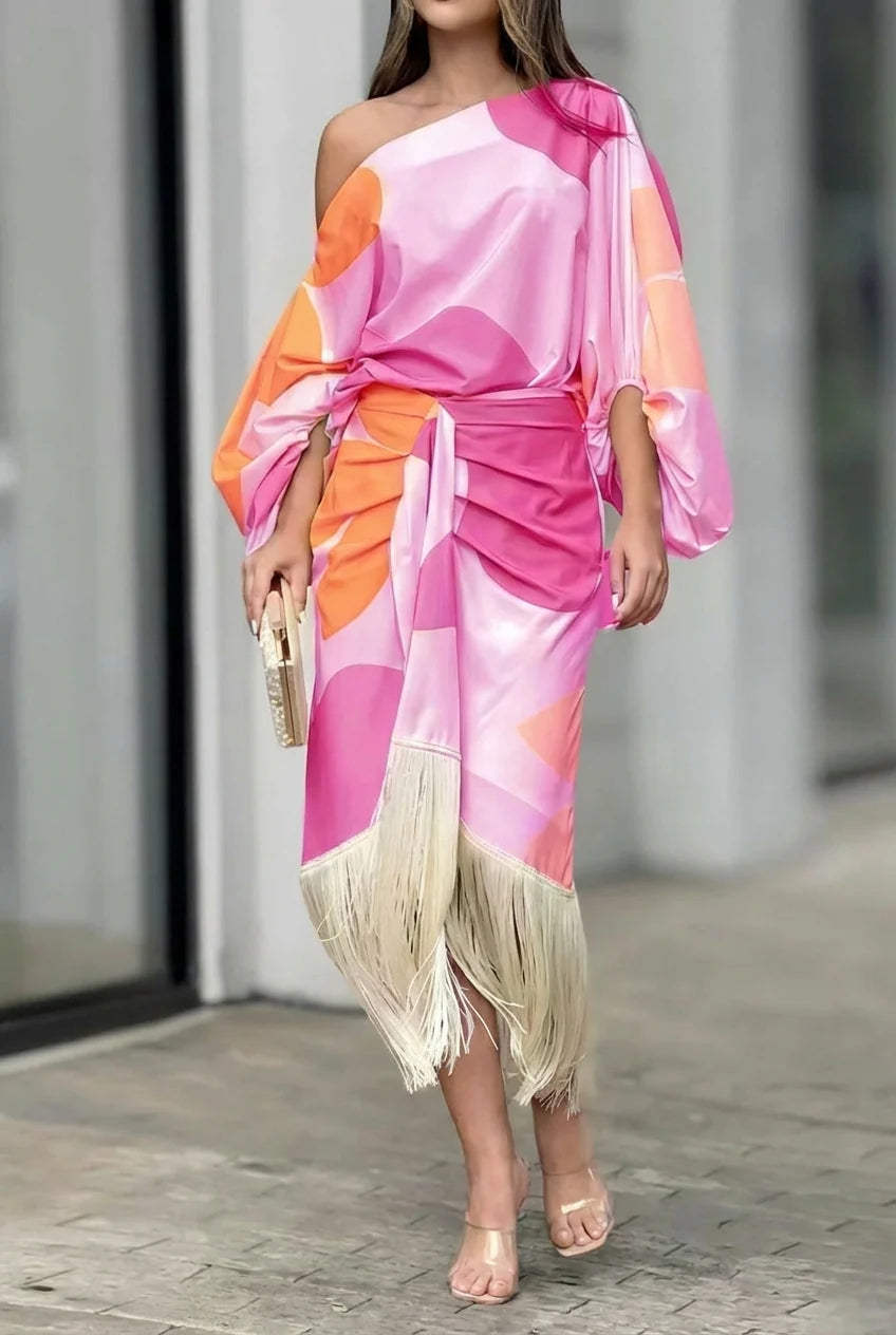 Daniela|Conjunto de dos piezas con flecos.